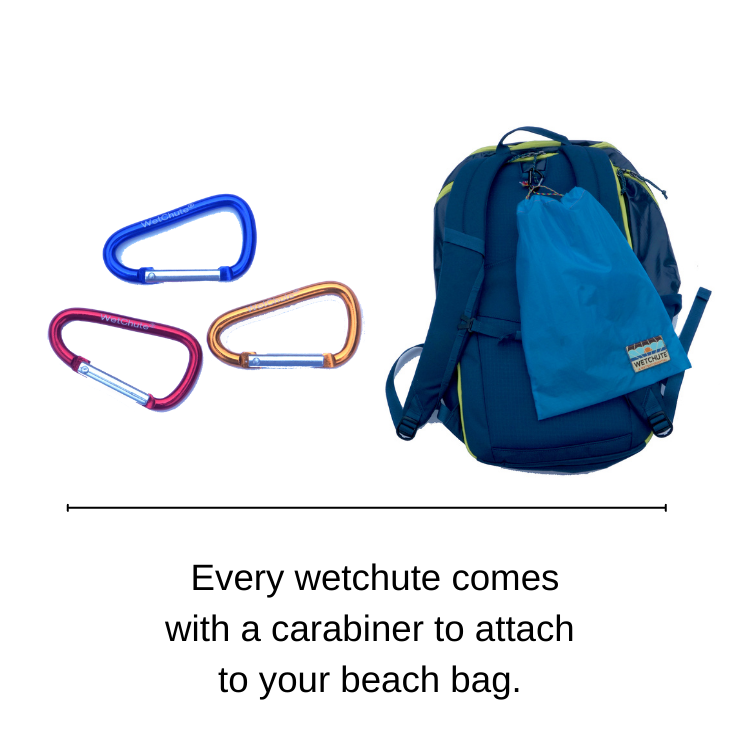 WetChute Classic size is perfect for kids ages 7 and up. Comes with a carabiner to attach to your beach bag. Choose one of our bright variety of colors. Helps you slide into your wetsuit fast and easy. Perfect gift for any cold water adventurer.